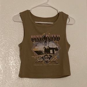 Cropped tank top, medium, tan-ish brown